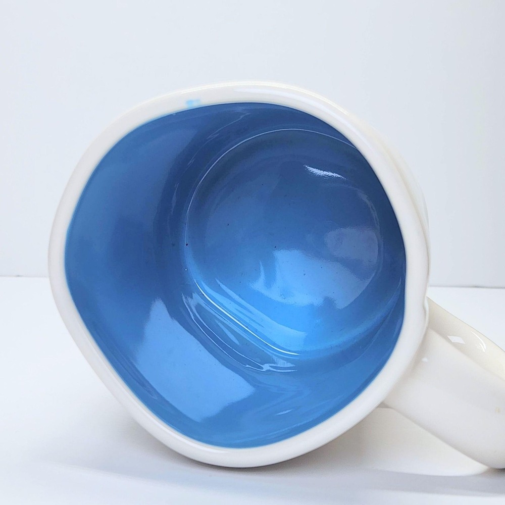 Rae Dunn Suriously Gerry Brooks Mug 20oz Ceramic Coffee Cup Blue Inside Artisan - Picture 4 of 9